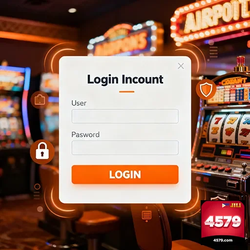 User logging into secure mobile casino platform